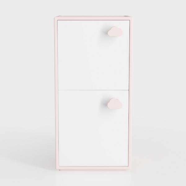 Pink Under Desk File Cabinet, 2 Drawer Locking