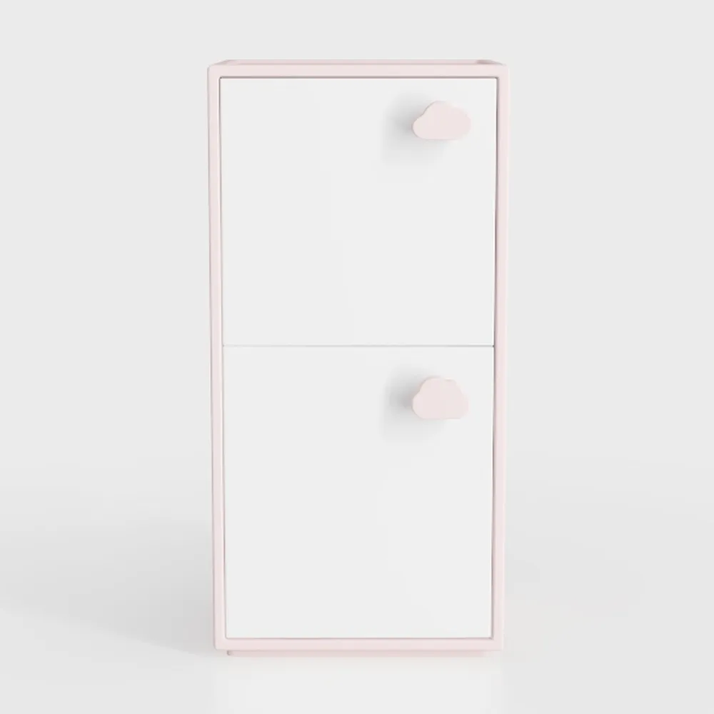 Pink Under Desk File Cabinet, 2 Drawer Locking