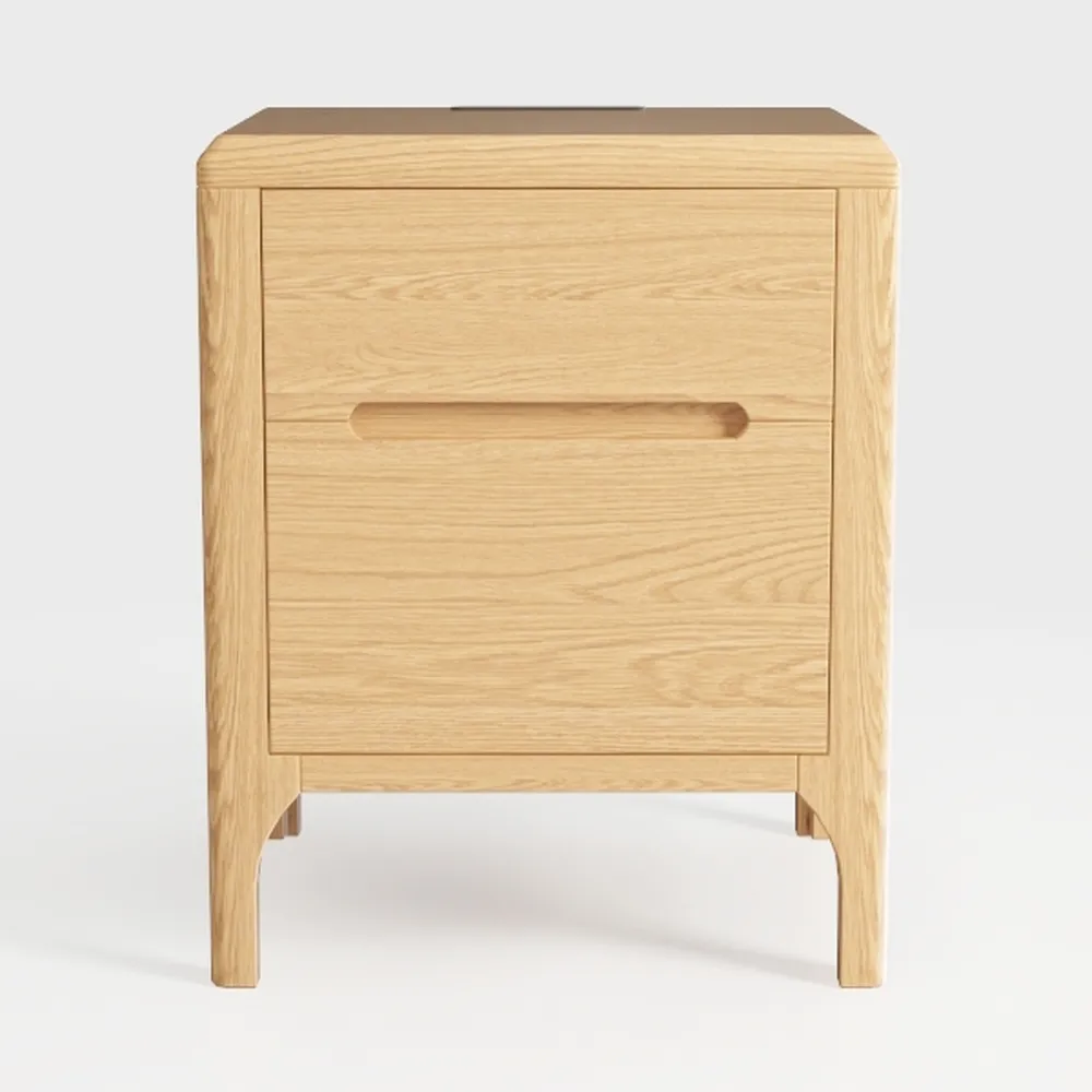 All Solid Wood Bedside Table, Minimalist Bedroom