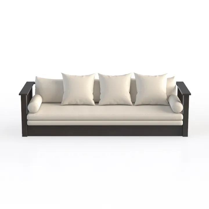 Patio 3-Seater Sofa, PE Wicker Outdoor Lounge with
