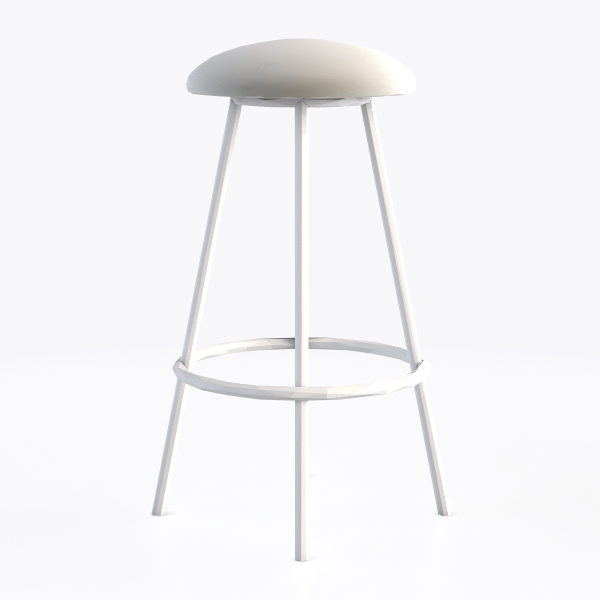 Hilton 24 in. White Counter Stool