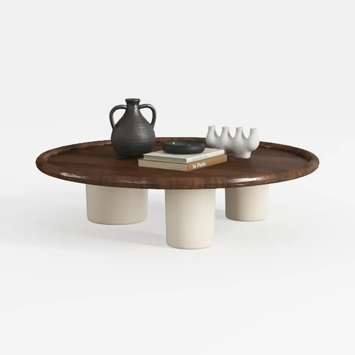 48.42" Cloud Coffee Table Wood Living Room Table, 