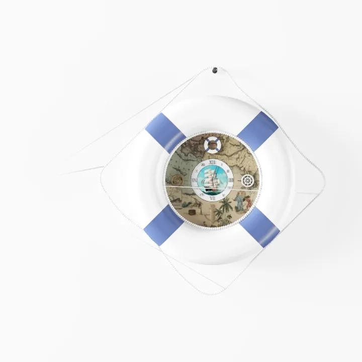 Nautical Coastal Lifebuoy Wall Decor 3D Model