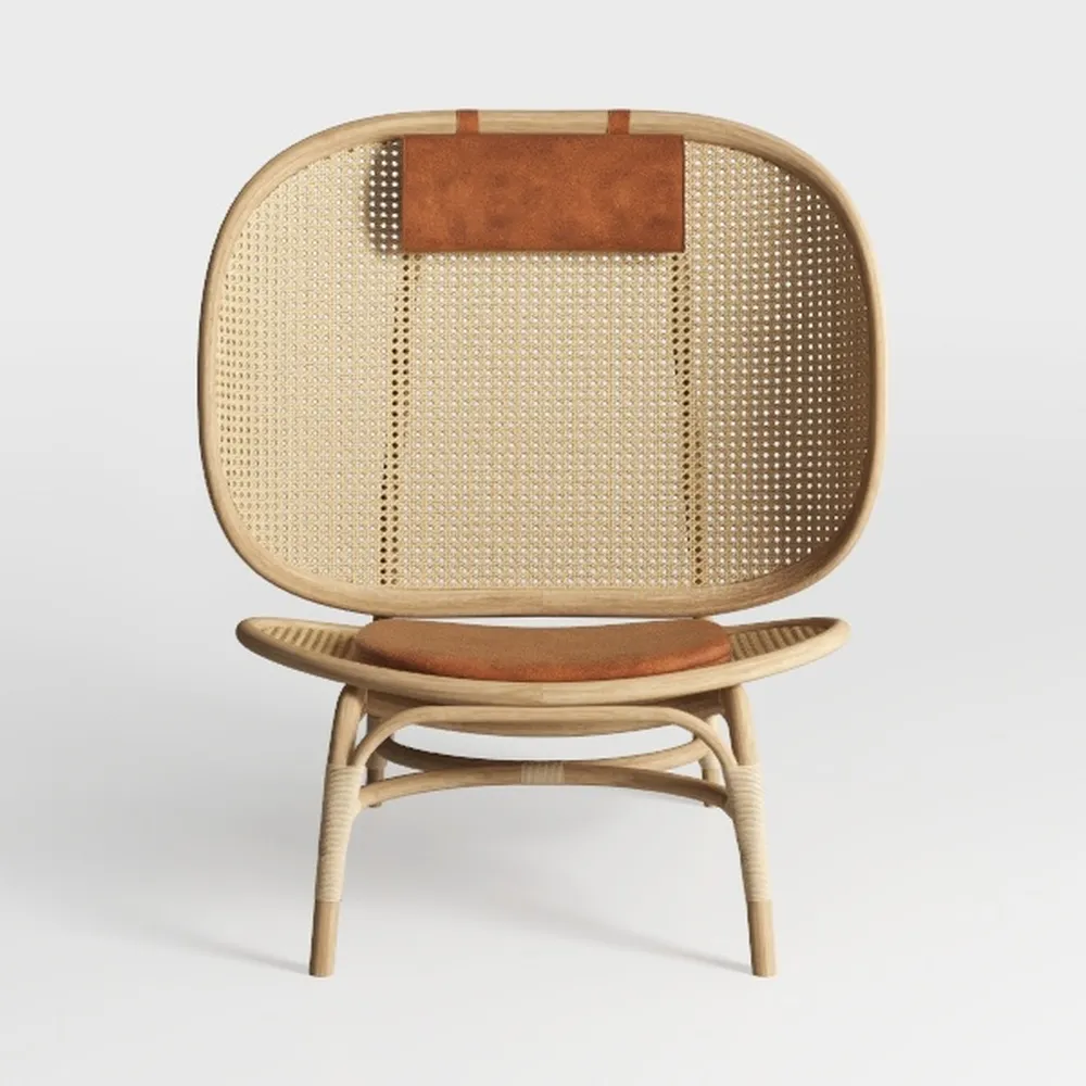 Furlide Rattan Accent Chair for Living Room, Mid C