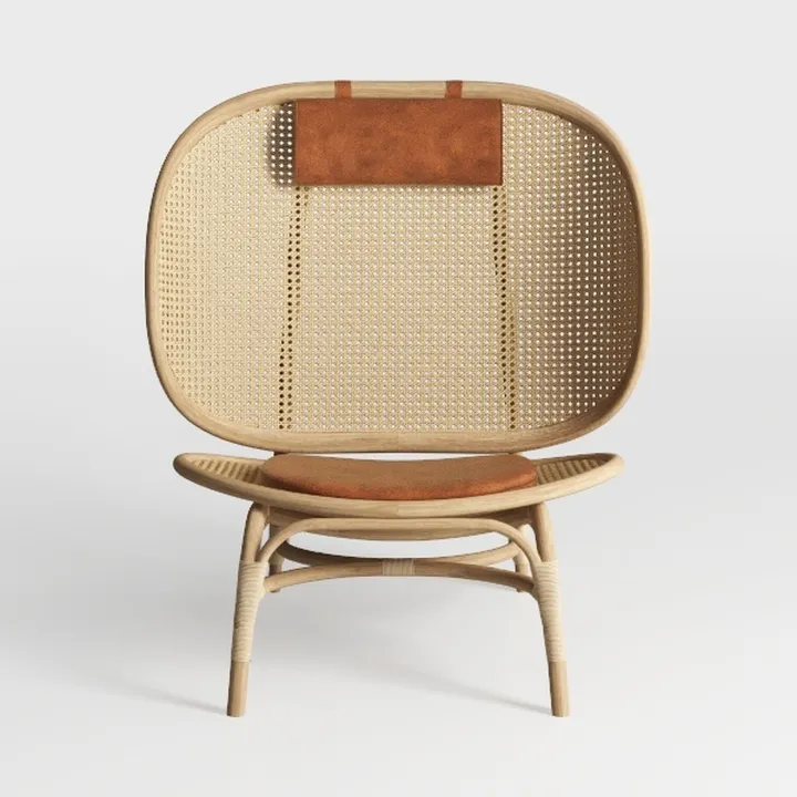 Furlide Rattan Accent Chair for Living Room, Mid C