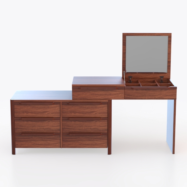 Espresso Lift Top Vanity Table