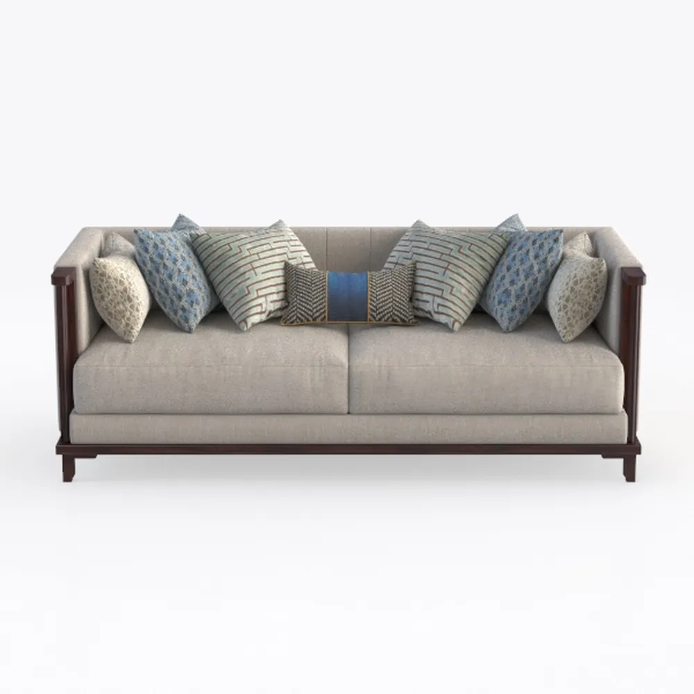 Roundhill Furniture Fabric Pillowback Sofa