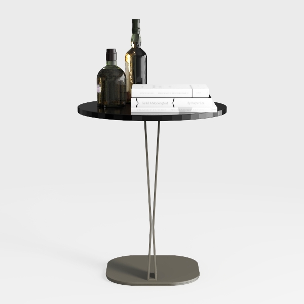 Round End Table Set of 2, Small Side Table