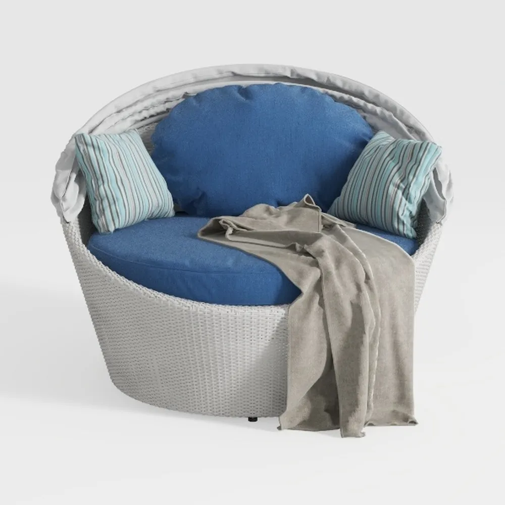 Swivel Accent Chair Round Barrel Armchair