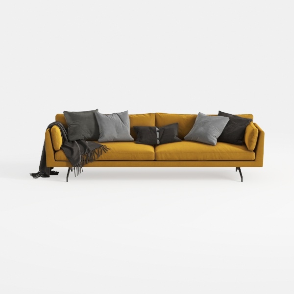 TCMILA Modular 3-Seater Sofa Couch with Deep Seat 