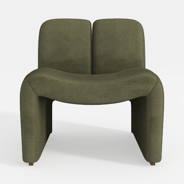 LZ LEISURE ZONE Modern Green Accent Chair, Sherpa