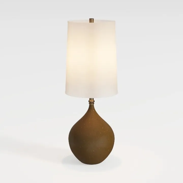 Minimalist Modern Ceramic Fabric Table Lamp 3D Model