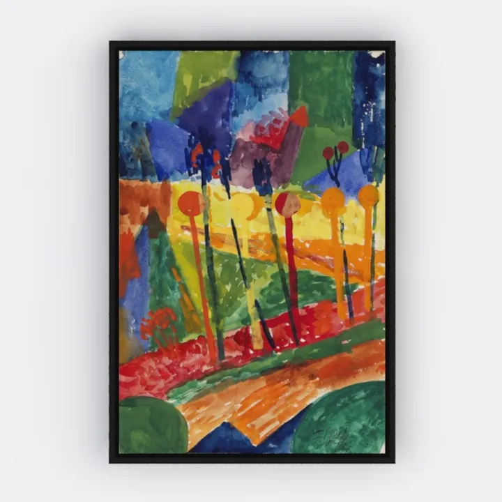 Abstract Colorful Landscape Framed Wall Art Print 3D Model