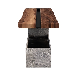 Large Luxury Galaxy Desk, Live Edge Multicolor