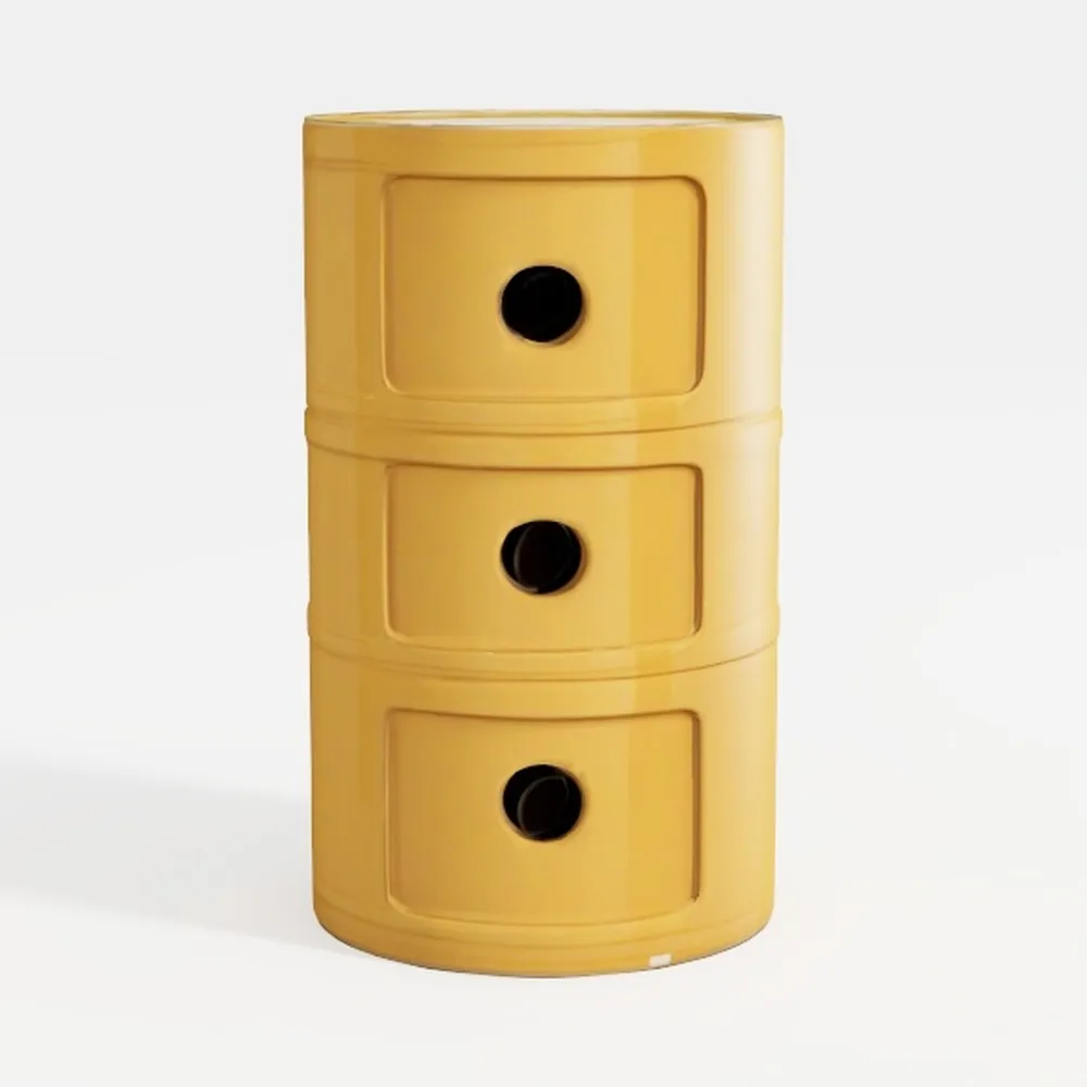 COZYMATIC 3 Tier Round Nightstand with Storage_ai generated