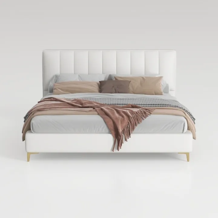 Baxton Studio BBT6140-White-Bed Platform, Queen, W