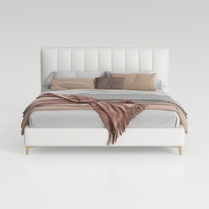 Baxton Studio BBT6140-White-Bed Platform, Queen, W