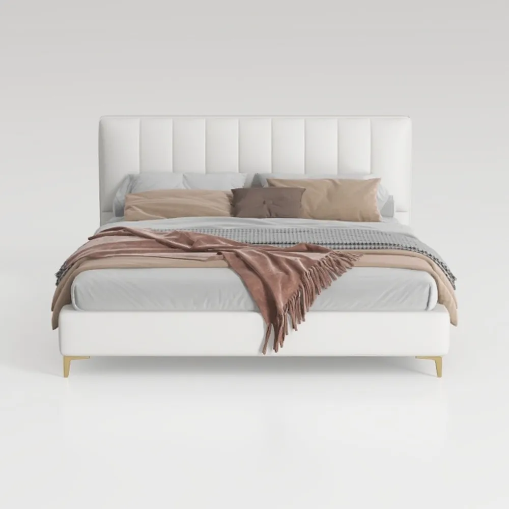 Baxton Studio BBT6140-White-Bed Platform, Queen, W