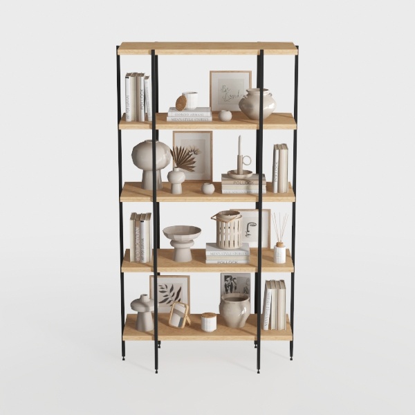 IRONCK Bookcase and Bookshelves Triple Wide 5