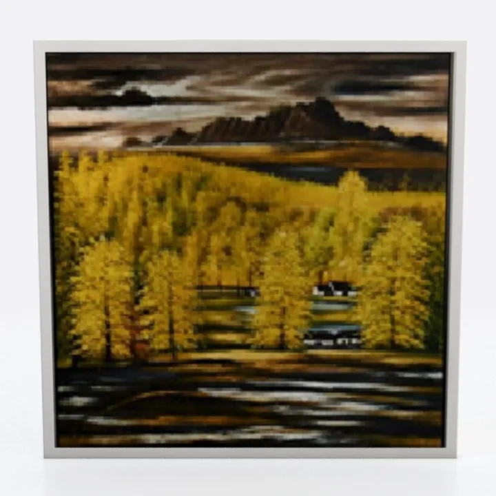Vintage Meadow Wall Art - Farm Landscape Canvas 