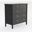 HOMCOM 9 Drawers Storage Chest Dresser Right 45 Degree View