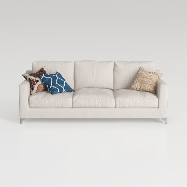 86x57 Modern Modular Sectional Sofa, 4-Seat