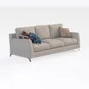 86x57 Modern Modular Sectional Sofa, 4-Seat Right 45 Degree View