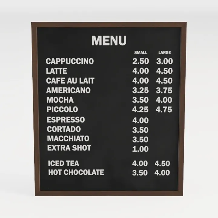 café signboard