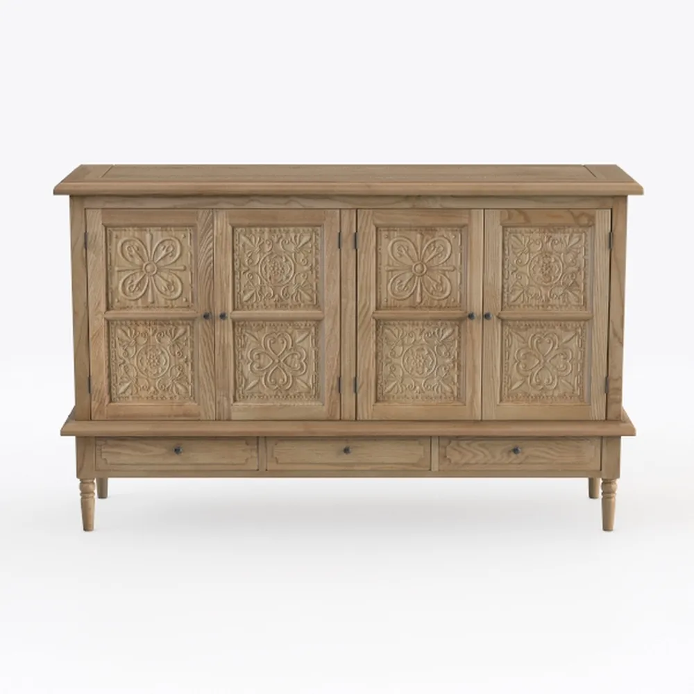 Buffet Cabinet Sideboard Solid Wood Retro Carved
