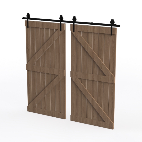 VEVOR 6.6FT Brushed Nickel Sliding Barn Door