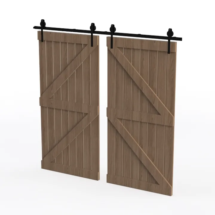 VEVOR 6.6FT Brushed Nickel Sliding Barn Door