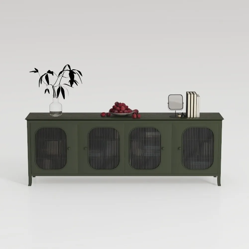 Vintage Buffet Sideboard Cabinet with 4 Doors, 59"