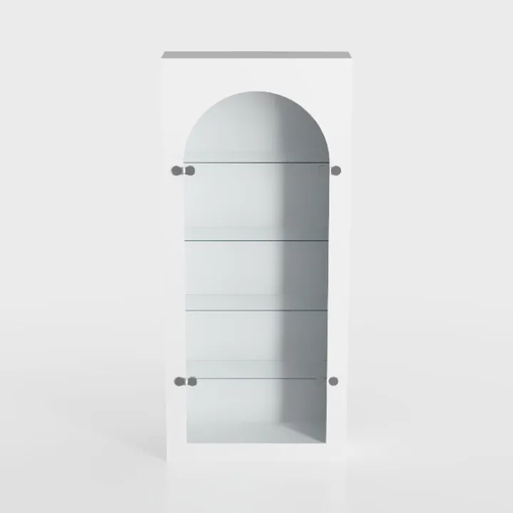 71" Tall Arched Bathroom Storage Cabinet, Modern