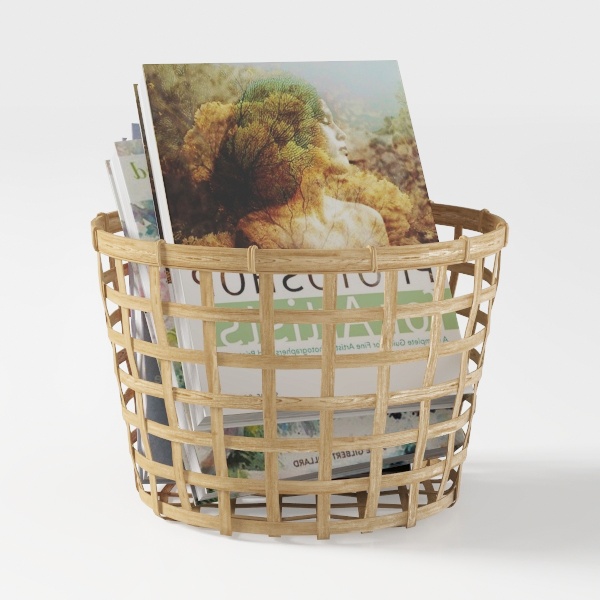 rattan basket-Modern Farmhouse