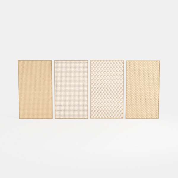 Fluted Sideboard Buffet Cabinet with Storage, Mode