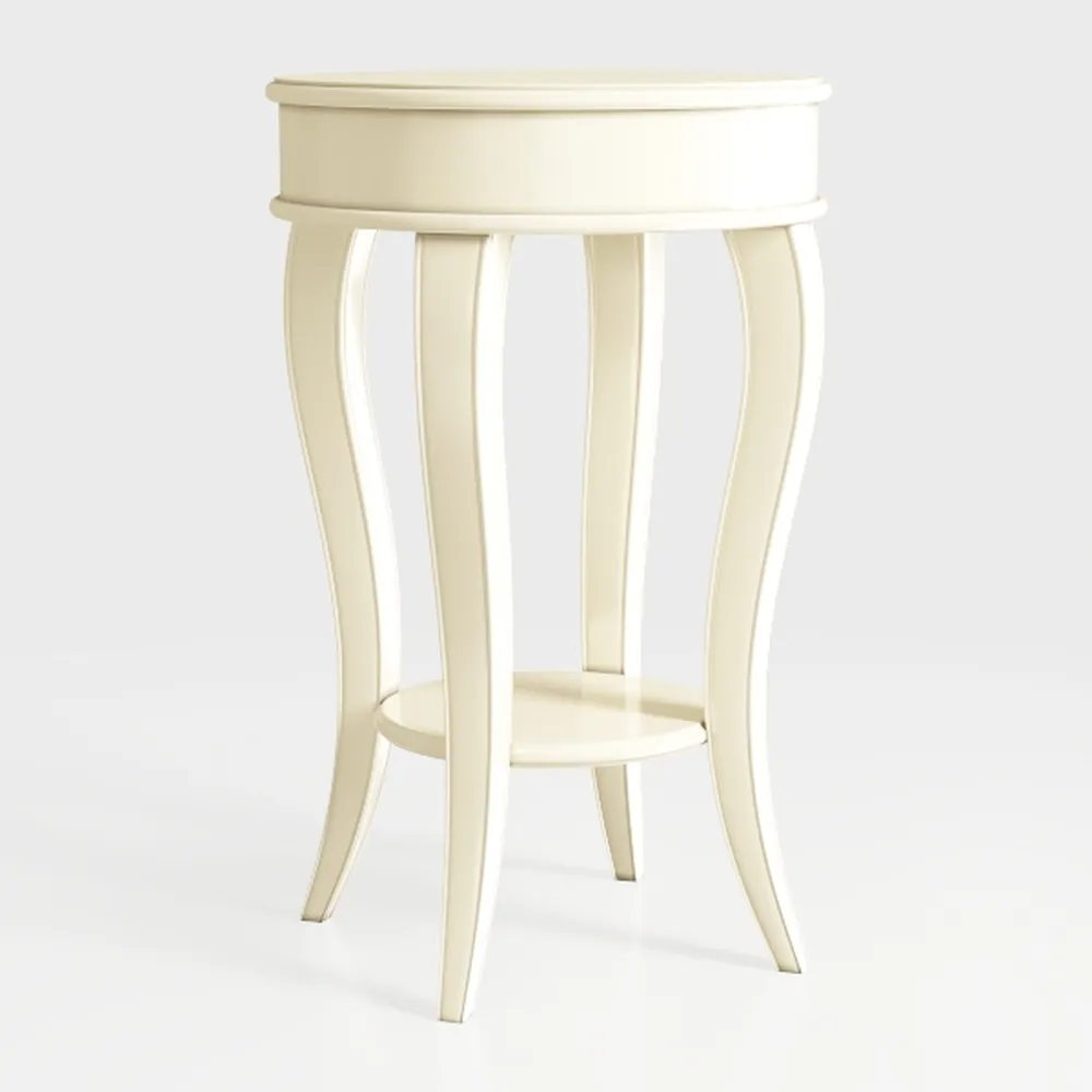 Natick Bar Height Stool, White - Solid Rubberwood 