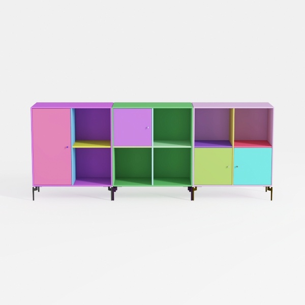 LEYAOYAO 10 Cube Bookshelf,3 Tier Modern Wide