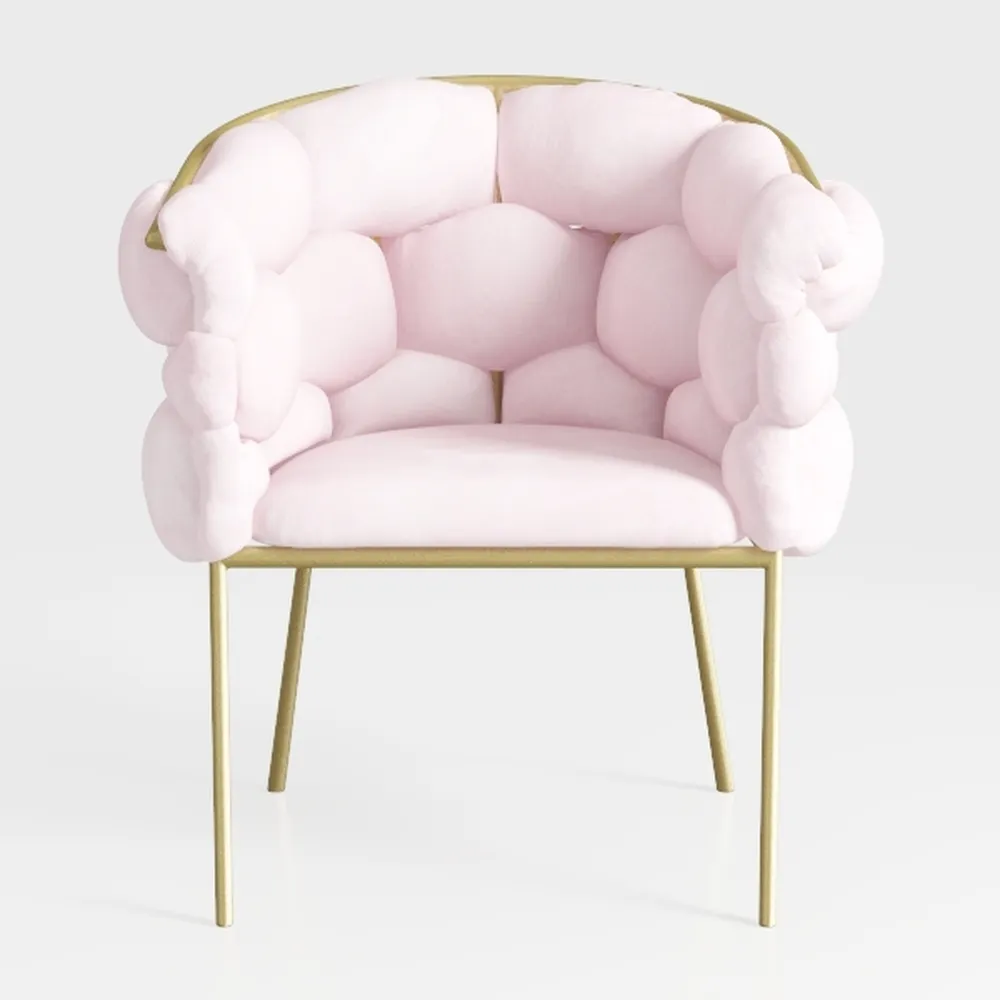 Nrizc Woven Dining Chairs Set of 4, Velvet