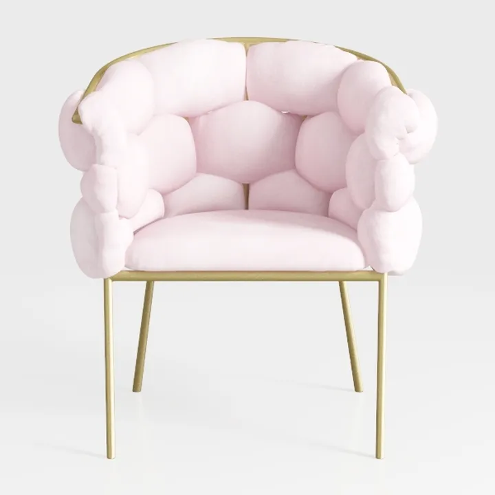 Nrizc Woven Dining Chairs Set of 4, Velvet