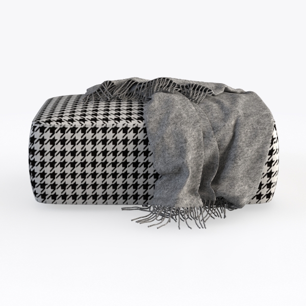 pouf-Houndstooth