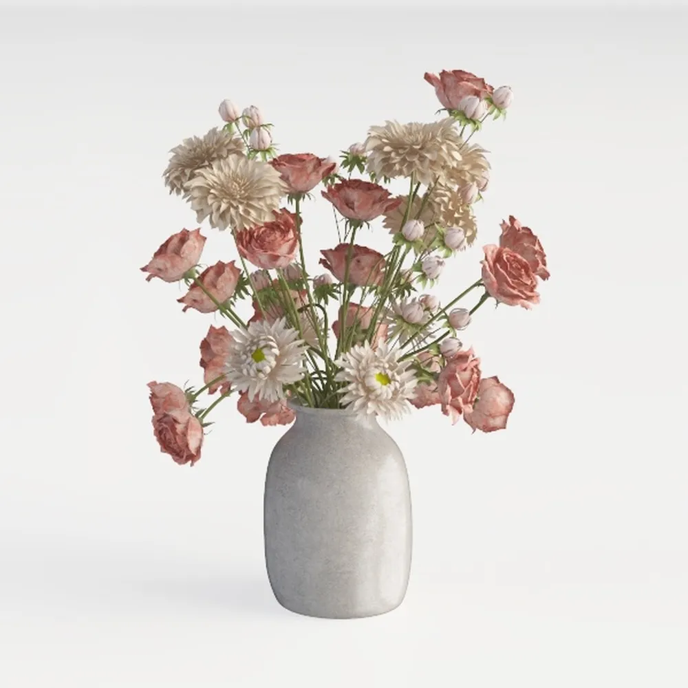 Fall Flowers, Burnt Orange Faux Kiku Flowers