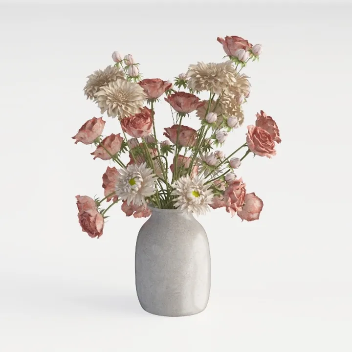 Fall Flowers, Burnt Orange Faux Kiku Flowers