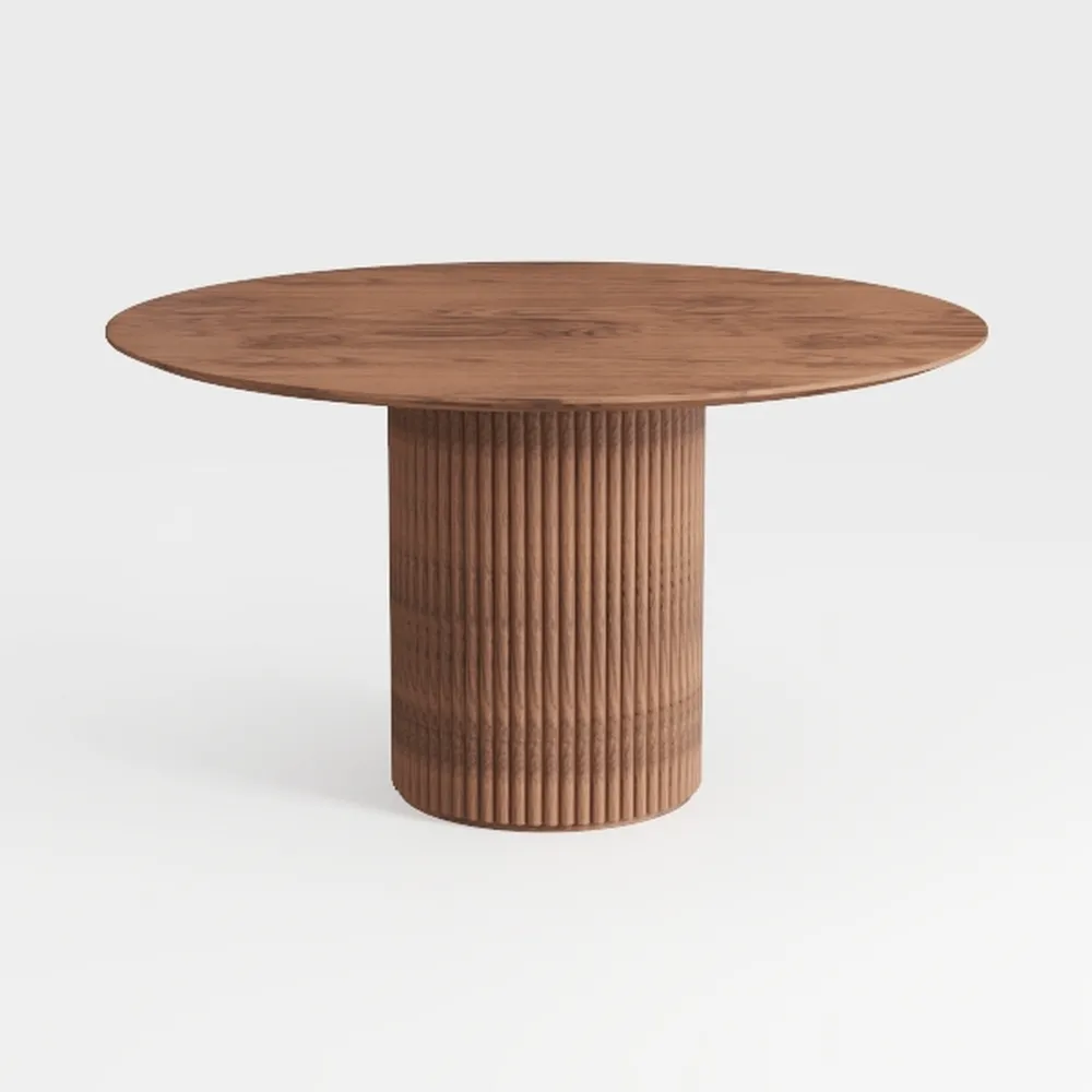 43.3''-59'' Extendable Round Dining Table for 4, M