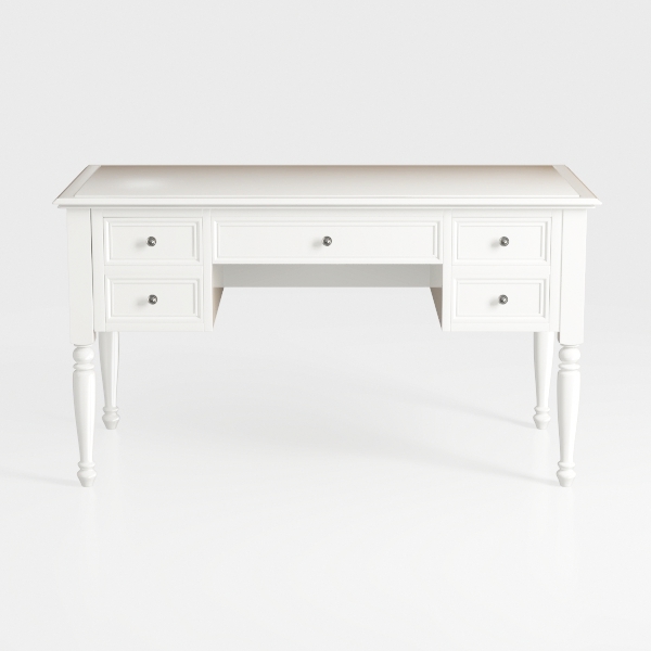 Minimalist White Solid Wood Writing Desk 3D Model | Homestyler ...