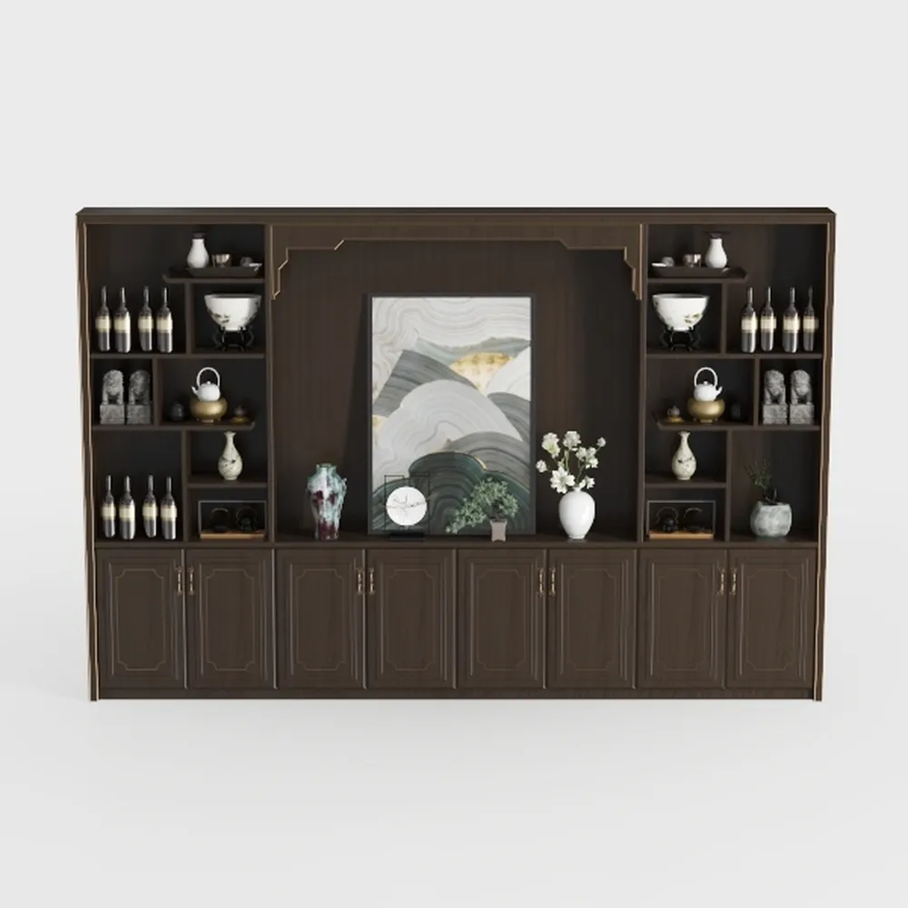 BELLEZE Sideboard Buffet Cabinet, Modern Wood