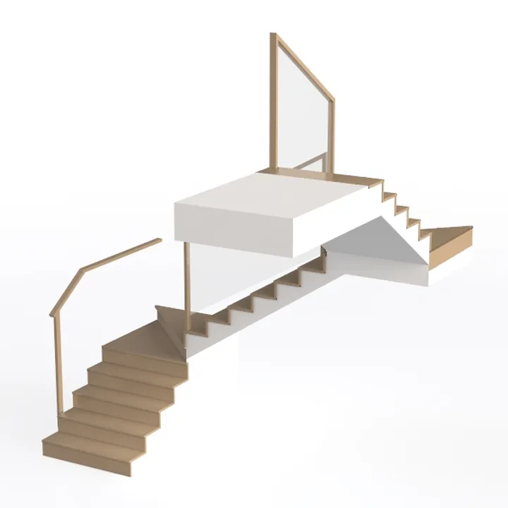 Japanese staircase (two floors)