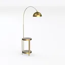 DLLT Floor Lamp Tall for Room: Gold Standing Lamp Left 45 Degree View