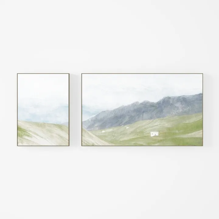 Minimalist Landscape Canvas Wall Art Set 3D Model