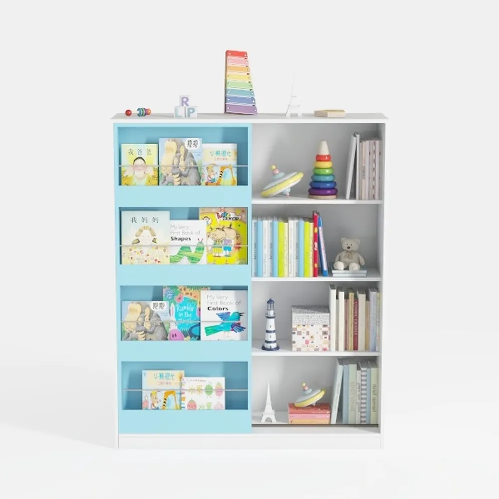 48.6" Large Solid Wood Kids Bookshelf, 3 Layer