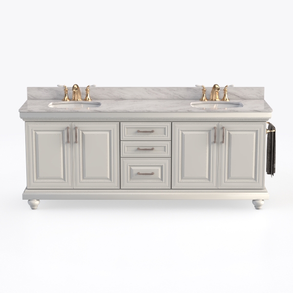 James Martin Brookfield 72&quot; Bright White Double Vanity
